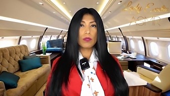 Sensual In-Flight Experience With A Busty Latina Stewardess