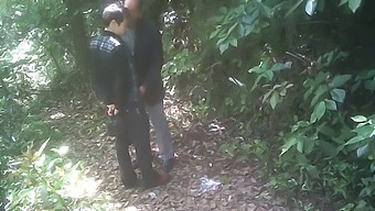 Gay Daddy Enjoys Outdoor Cruising In A Chinese Park