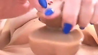 Amused Office Lady Indulges In Pleasure During Break
