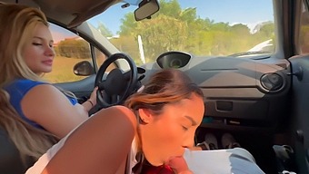 Two Latina Women Give Me A Sensual Car Ride And Perform Oral Sex Until I Climax