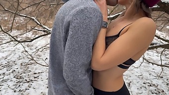 A Married Woman Receives Simultaneous Ejaculations From Her Husband And Friend Outdoors During A Heavy Snowfall, With An Emphasis On Sloppy Seconds. This Video Features Amateur Performers Engaging In A Threesome With Oral Stimulation.