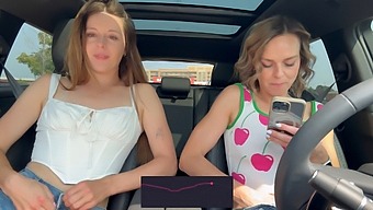 Nadia Foxx And Serenity Cox Have A Public Orgasm With The Help Of Lush Vibrators.